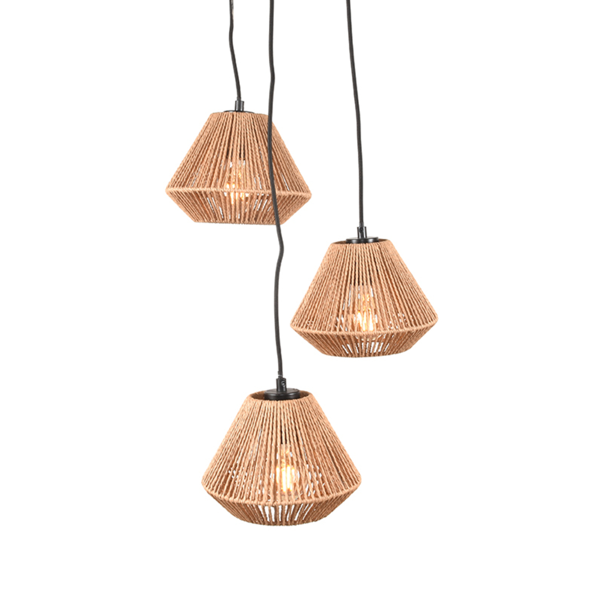 Hanglamp Ibiza - Naturel - Jute - 3-Lichts - Landelijk - LABEL51