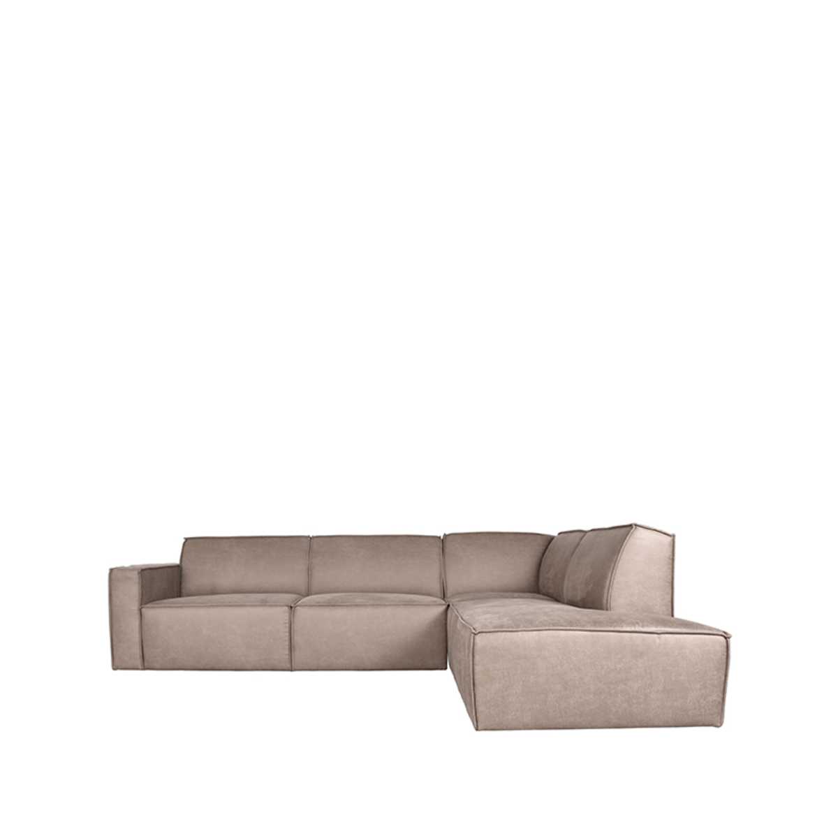 Hoekbank Kay - Hoekbank Rechts - Taupe Micro Suede - Kunstleder - LABEL51