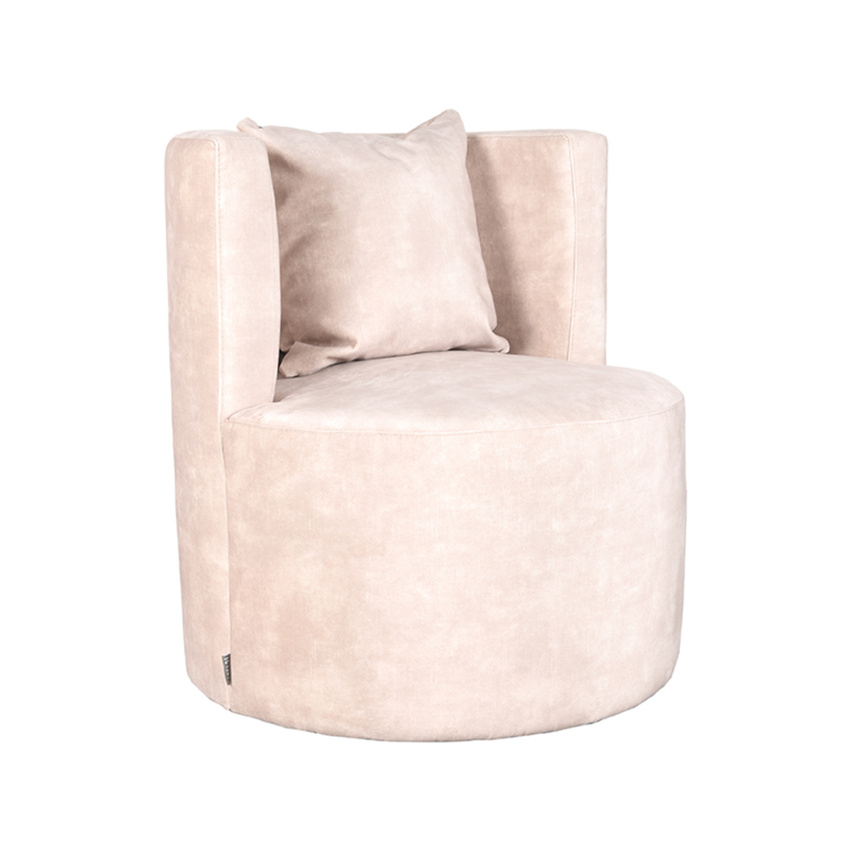 Fauteuil Evy - Zonder armleuning - Naturel Beige - Velours - Modern - LABEL51