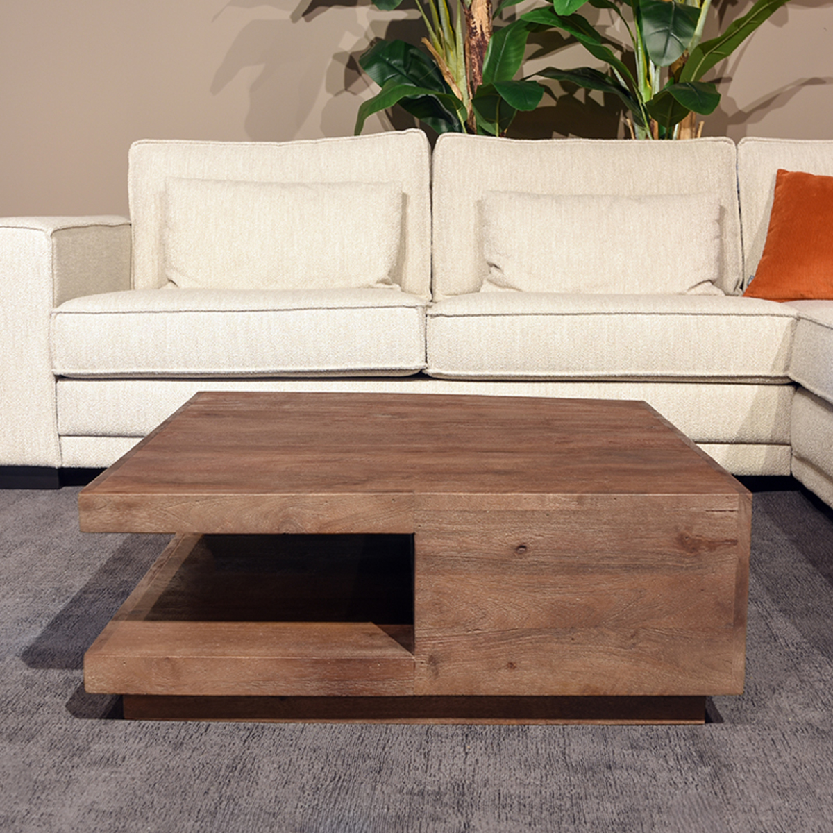 Salontafel Square - 80 cm - Espresso - Mangohout - Minimalistisch - LABEL51