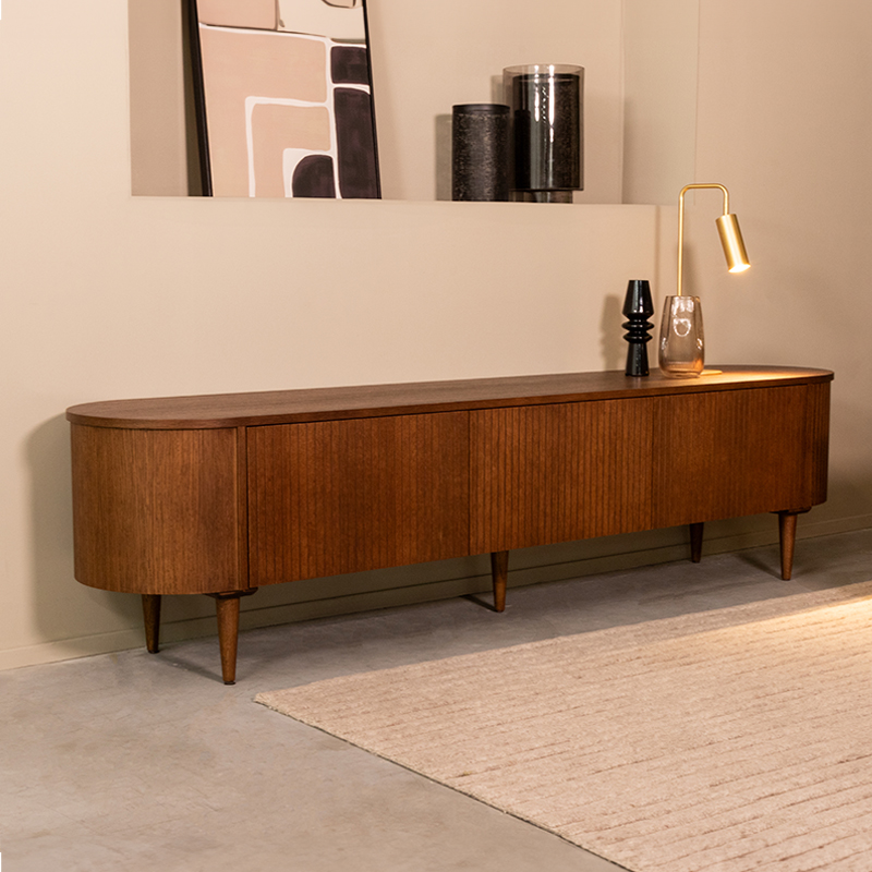 Tv-meubel Oliva - Walnoot - Eiken - Minimalistisch - LABEL51