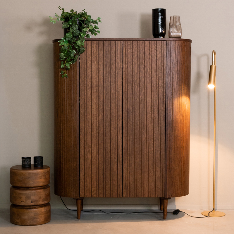 Bergkast Oliva - Walnoot - Eiken - Minimalistisch - LABEL51