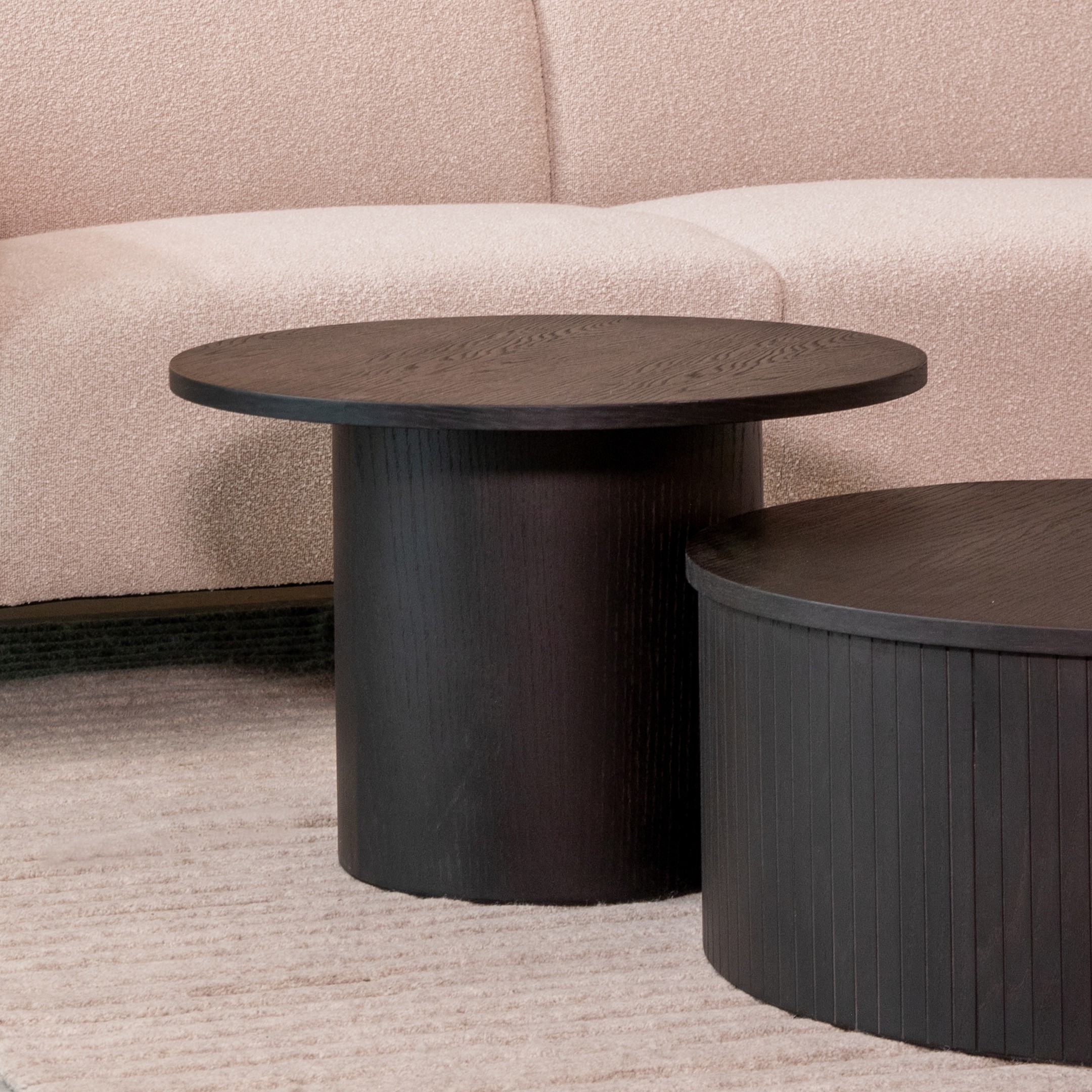 Salontafel Oliva - 60 cm - Rond - Zwart - Eiken - Modern - LABEL51