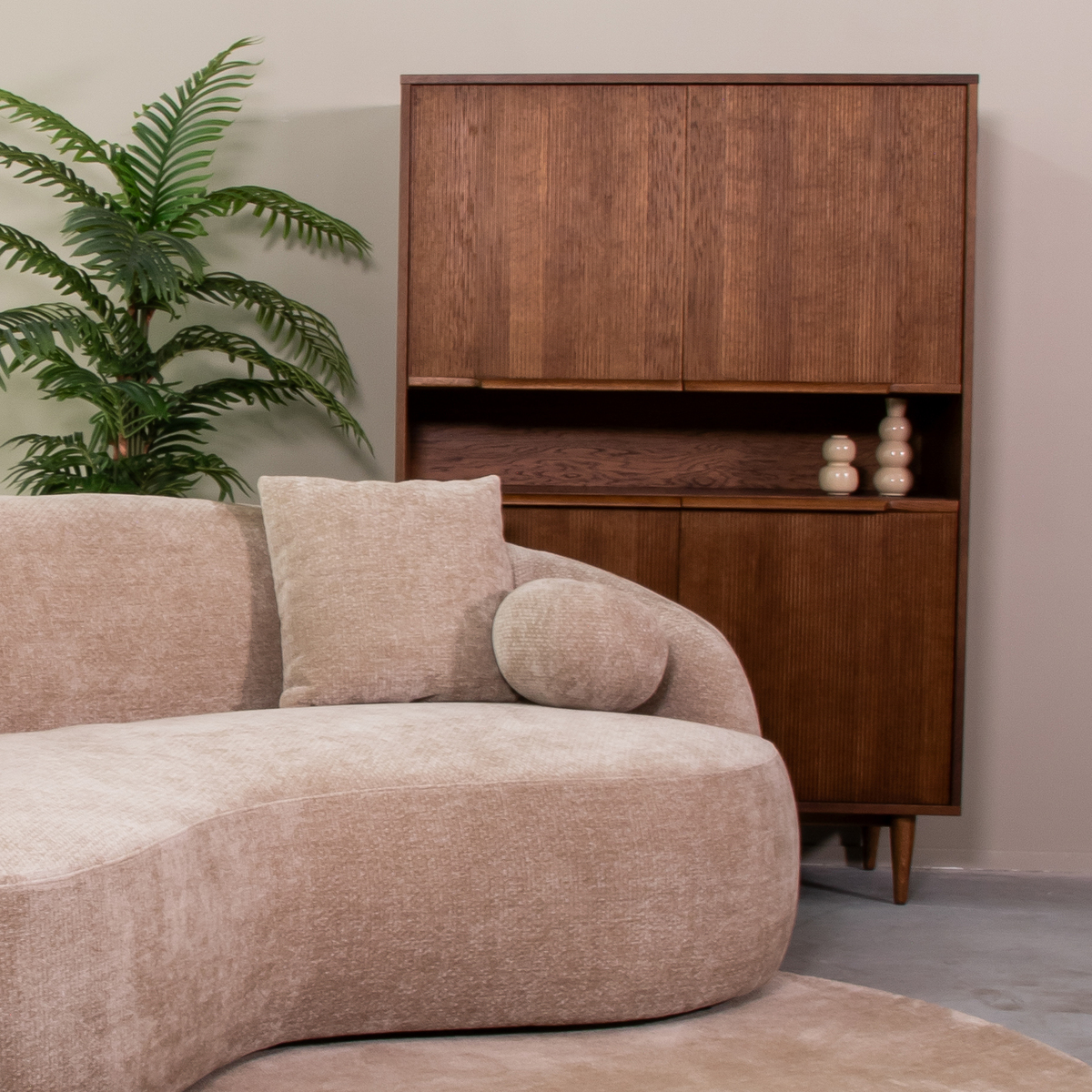 Bergkast Jule - Walnoot - Eiken - Minimalistisch - LABEL51