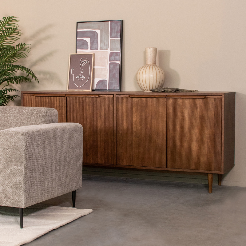 Dressoir Jule - Walnoot - Eiken - Minimalistisch - LABEL51