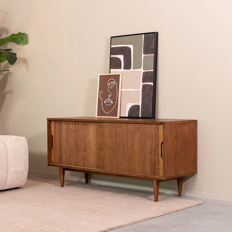 Tv-meubel Jule - Walnoot - Eiken - Minimalistisch - LABEL51