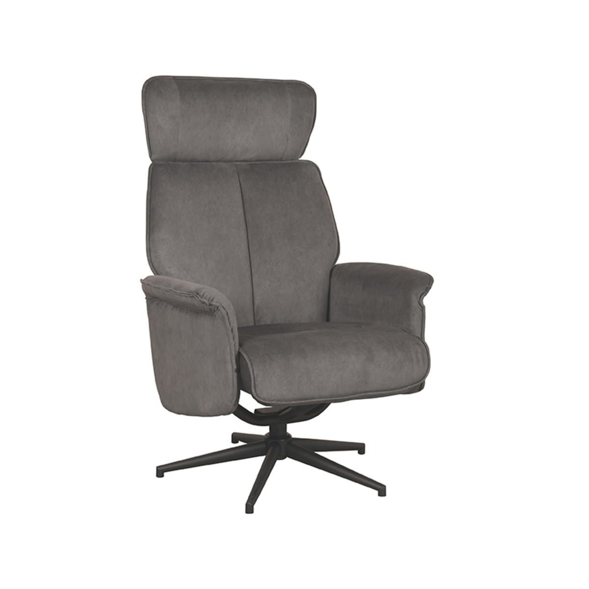 Fauteuil Verdal - Relaxfauteuil - Armleuning - Antraciet - Cosmo - Modern - LABEL51