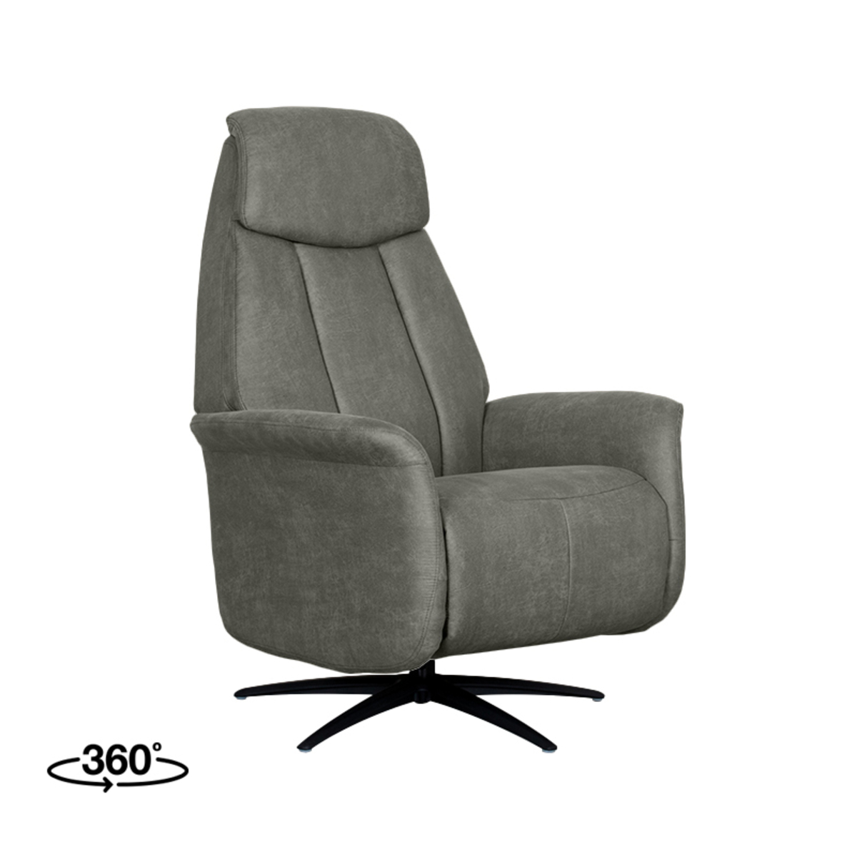 Fauteuil Oslo - Elektrisch - Armleuning - Taupe - Micro Suede - Modern - LABEL51