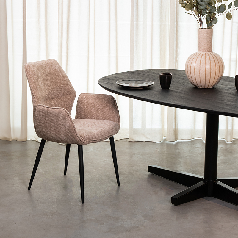 Eetkamerstoel Morris - Armleuning - Clay - Elite - Landelijk - LABEL51