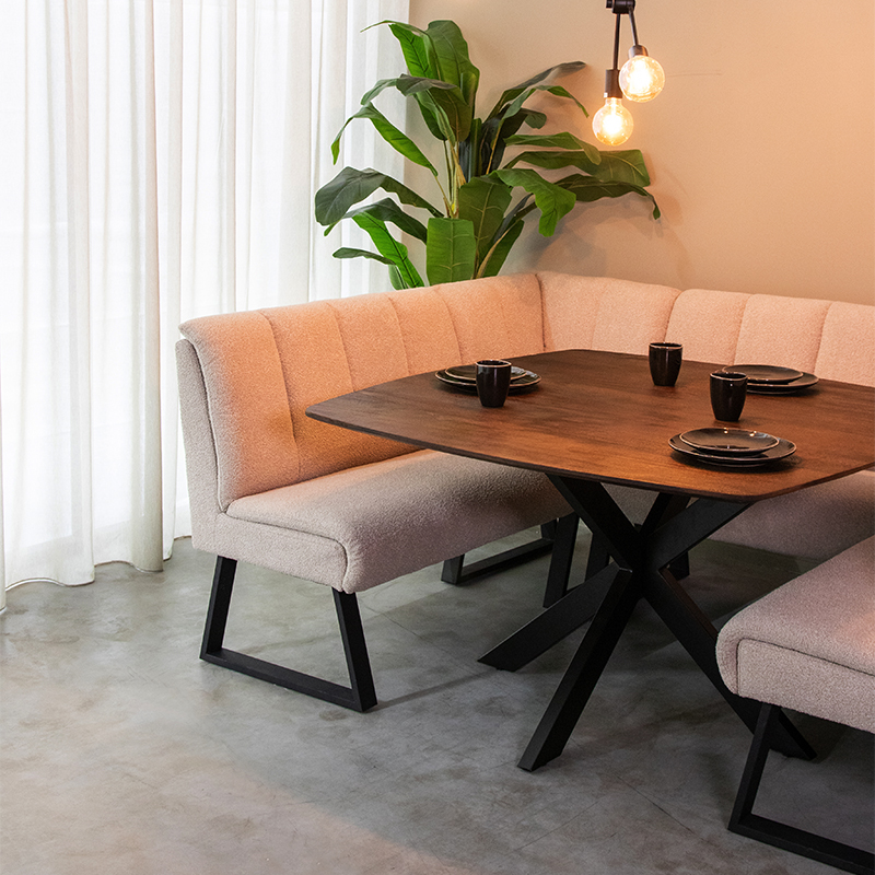 Eetkamertafel Blake - Espresso - Mangohout - Modern - LABEL51