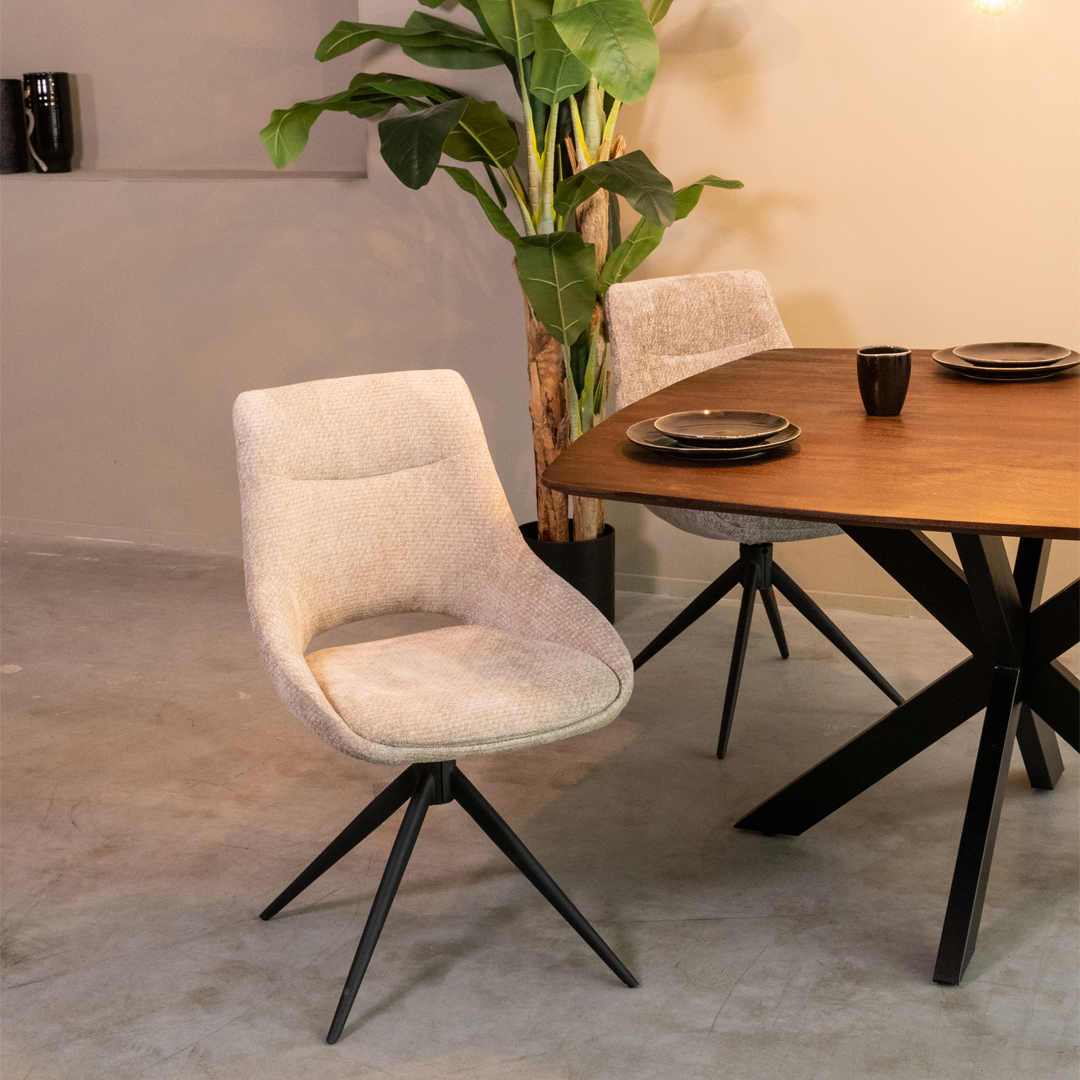 Eetkamerstoel Marlow - Zonder armleuning - Clay - Elite - Landelijk - LABEL51