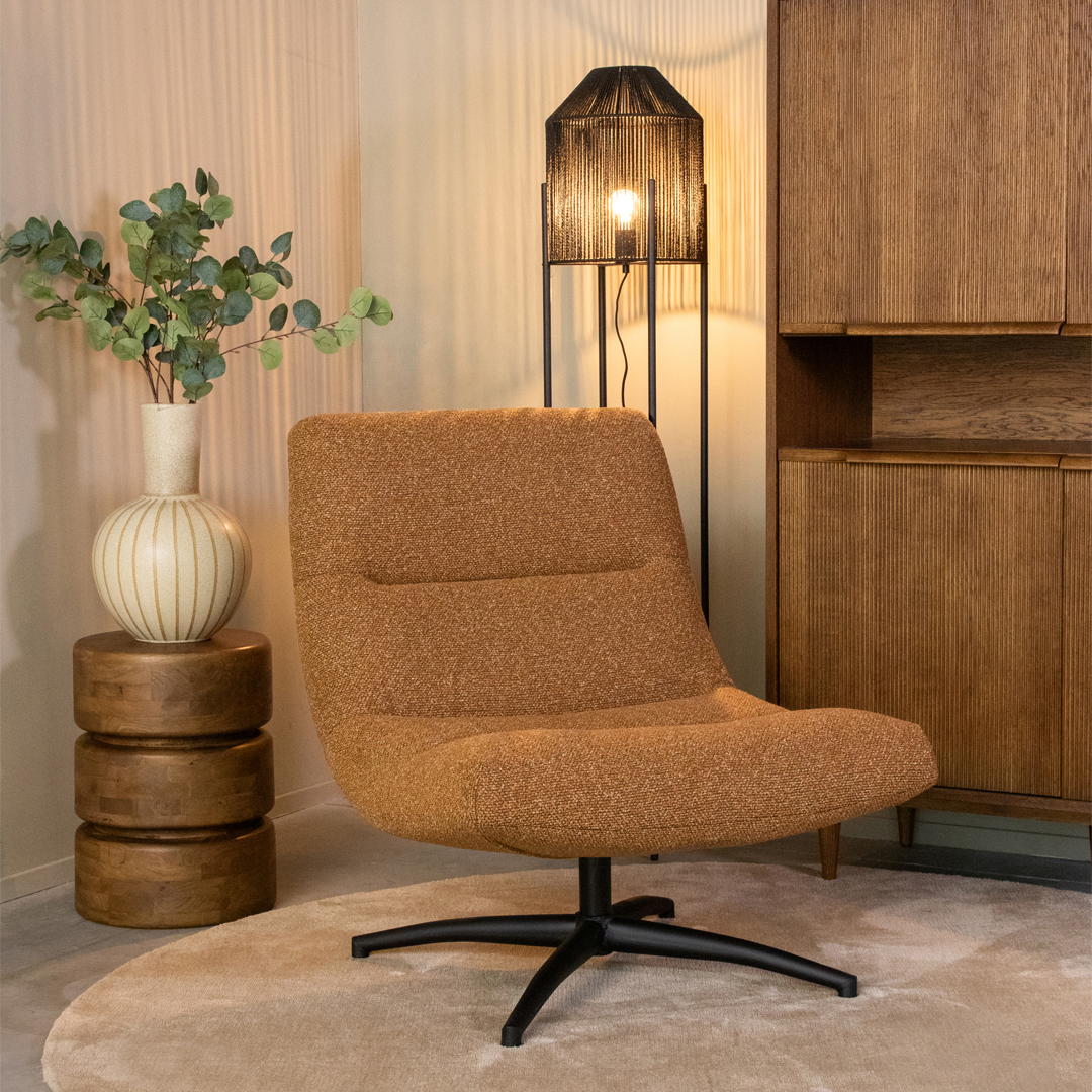 Fauteuil Calix - Zonder armleuning - Coral - Boucle - LABEL51