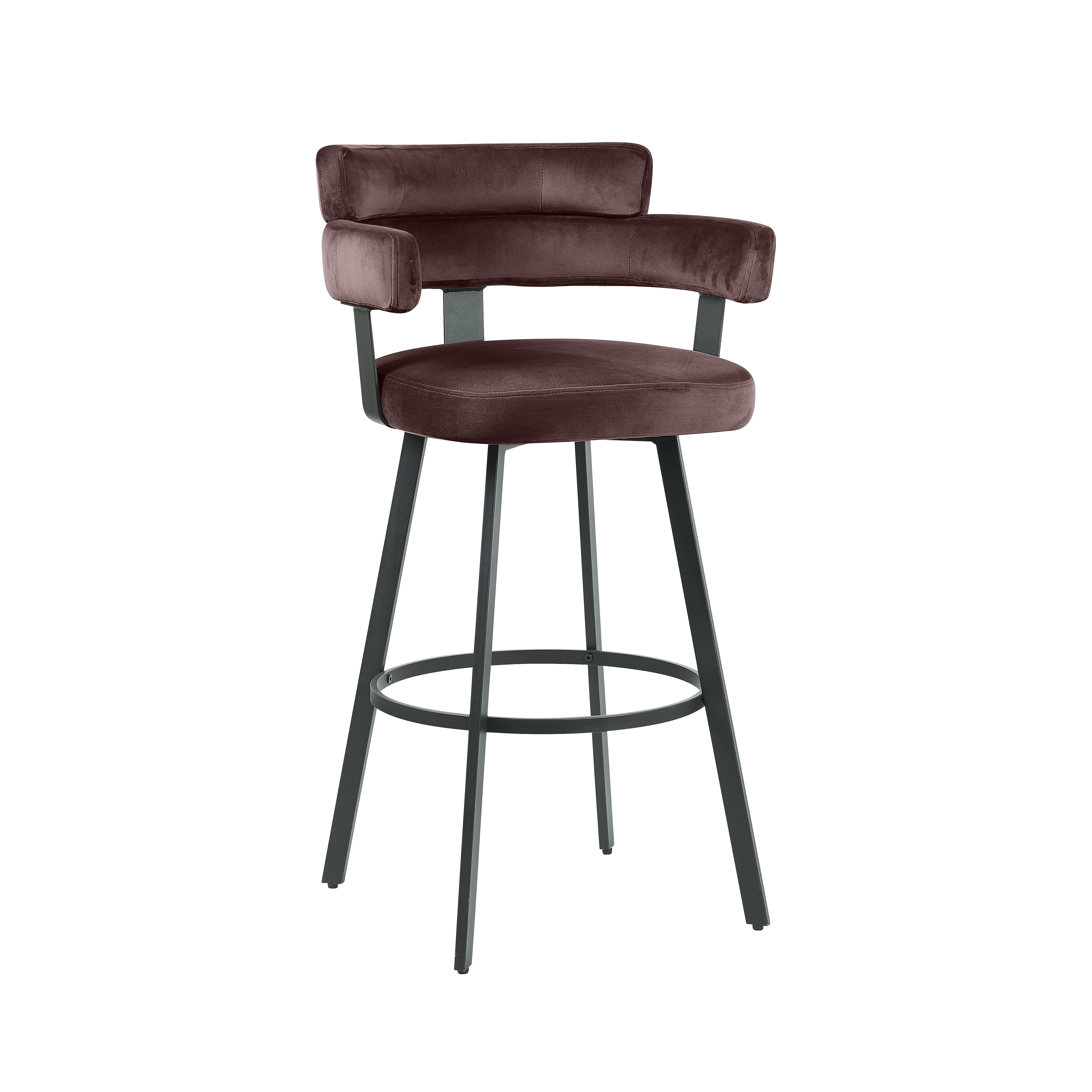 Barkruk Bardio - Armleuning - Hoog - Taupe - Fluweel - Landelijk - LABEL51