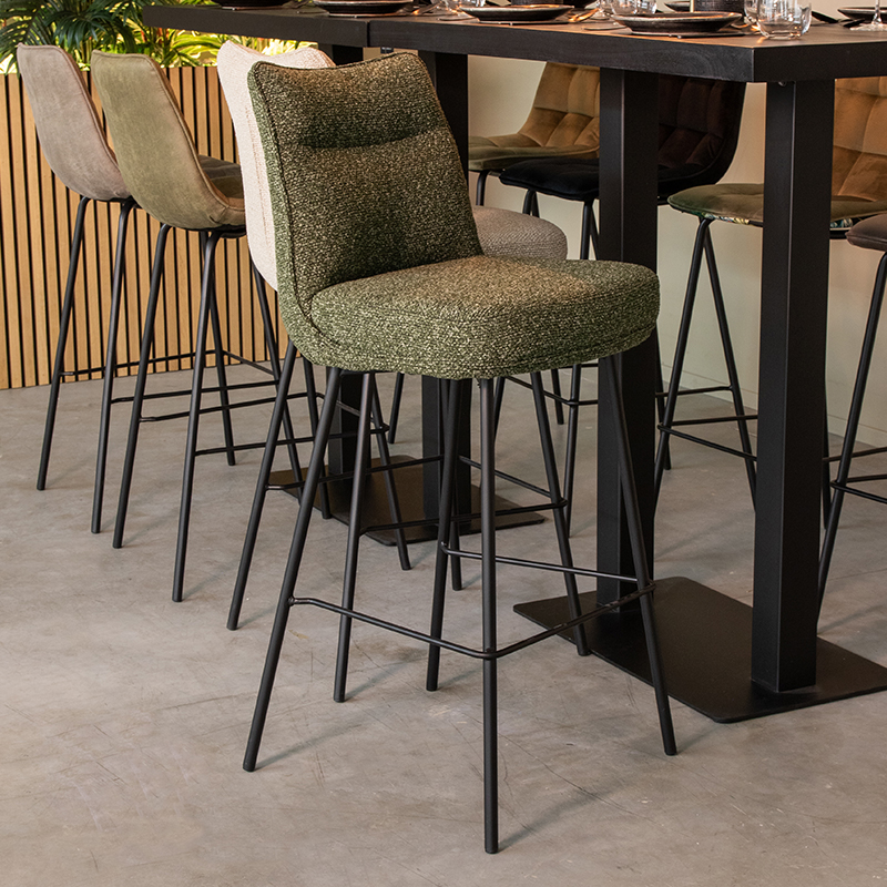 Eetkamerstoel Lennon - Zonder armleuning - Forest - Royal Boucle - Modern - LABEL51