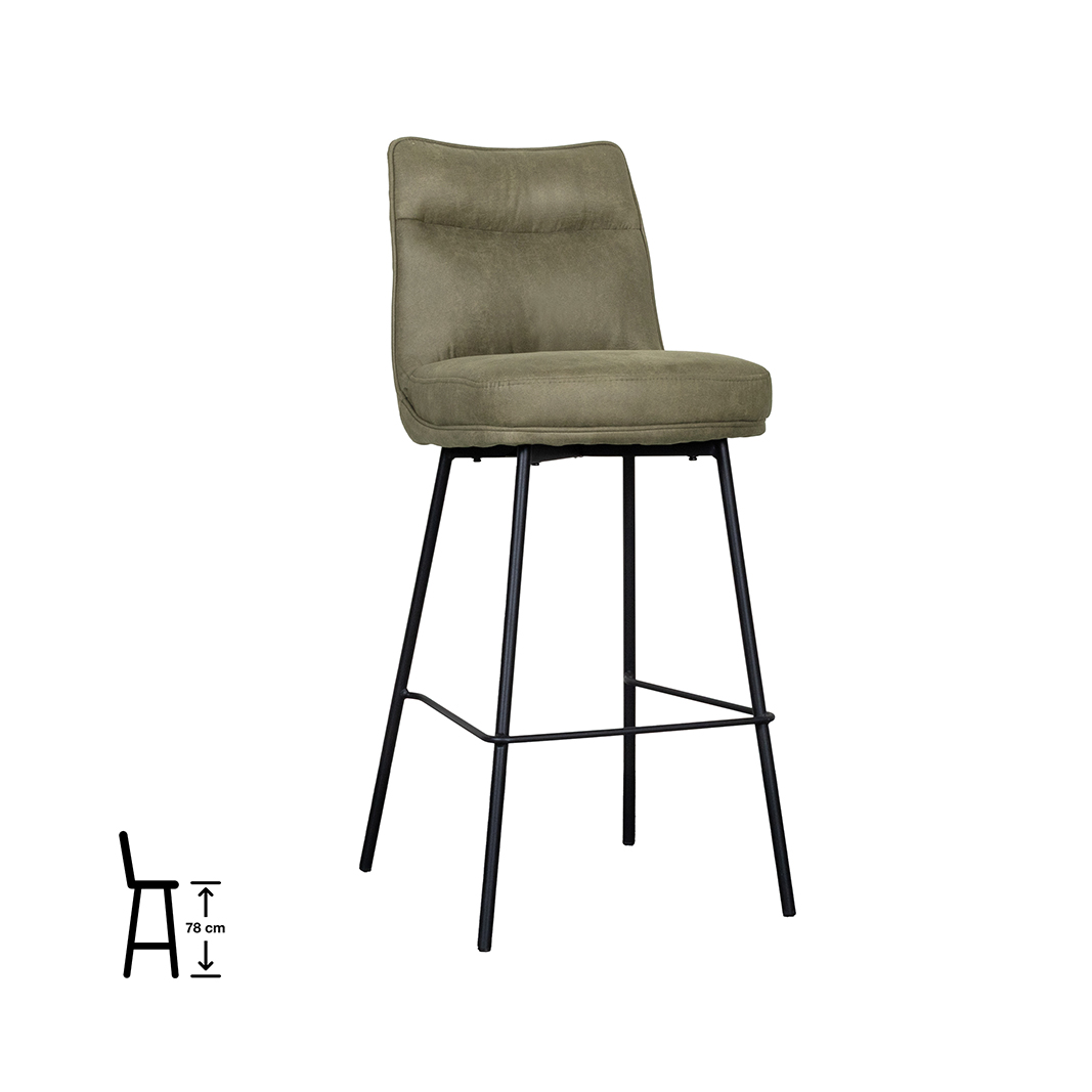 Eetkamerstoel Lennon - Zonder armleuning - Moss - Micro Suede - Modern - LABEL51