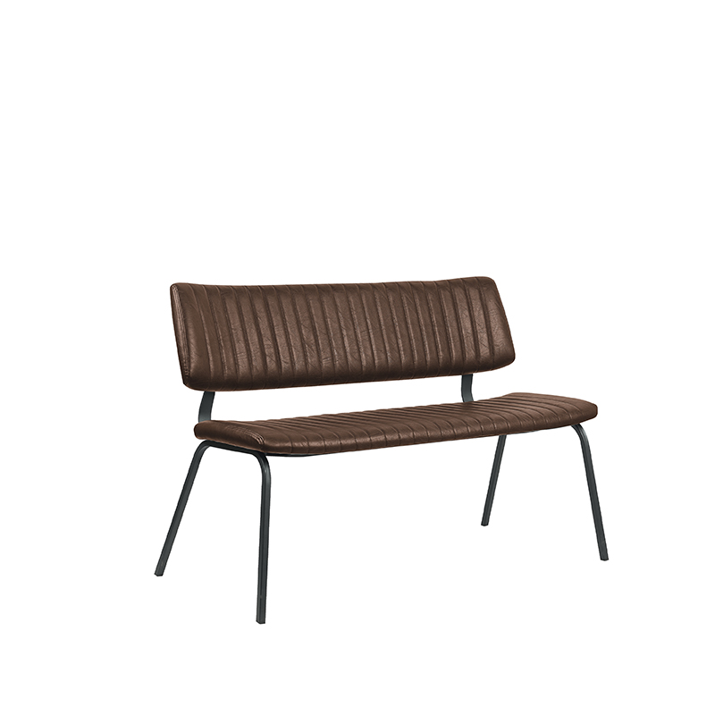 Eetkamerbank Gusto - Bruin - Kunstleder - Industrieel - LABEL51