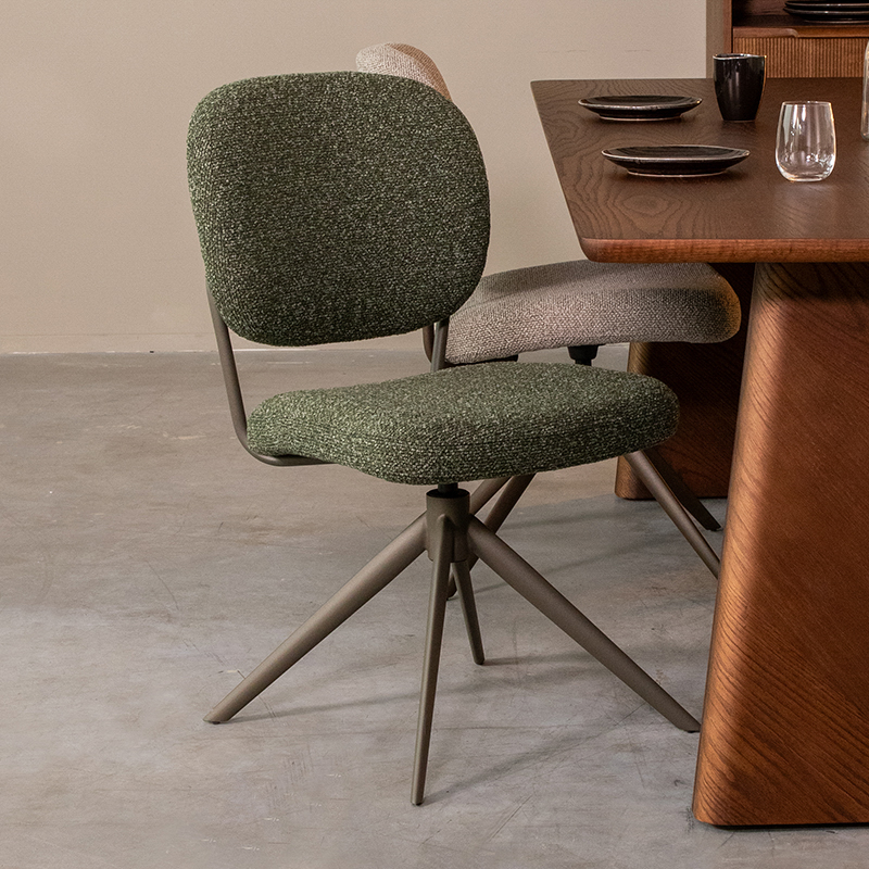 Eetkamerstoel Geneva - Zonder armleuning - Forest - Royal Boucle - Design - LABEL51