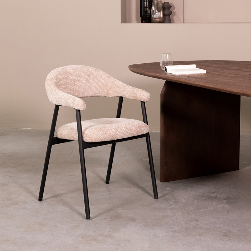 Eetkamerstoel Amaze - Armleuning - Clay - Elite - Landelijk - LABEL51