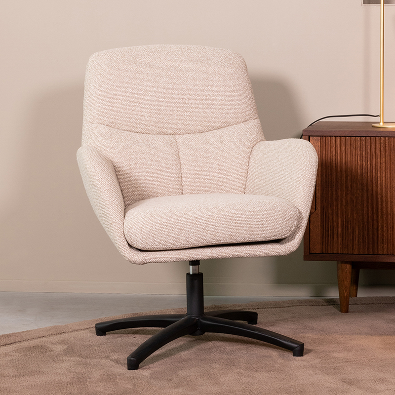 Fauteuil Chill Zone - Armleuning - Naturel Beige - Royal Boucle - Landelijk - LABEL51