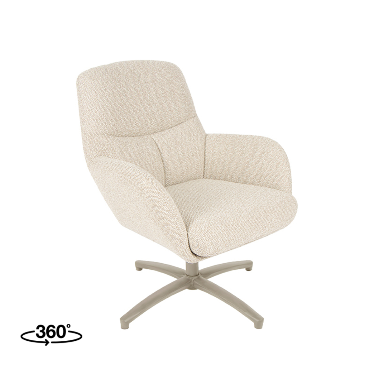 Fauteuil Chill Zone - Armleuning - Naturel Beige - Royal Boucle - Scandinavisch - LABEL51