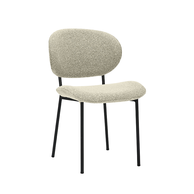 Eetkamerstoel Senn - Zonder armleuning - Naturel Beige - Royal Boucle - Landelijk - LABEL51