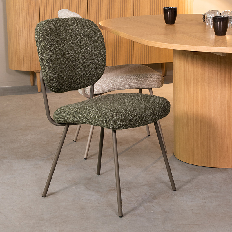 Eetkamerstoel Singapore - Zonder armleuning - Forest - Royal Boucle - Design - LABEL51