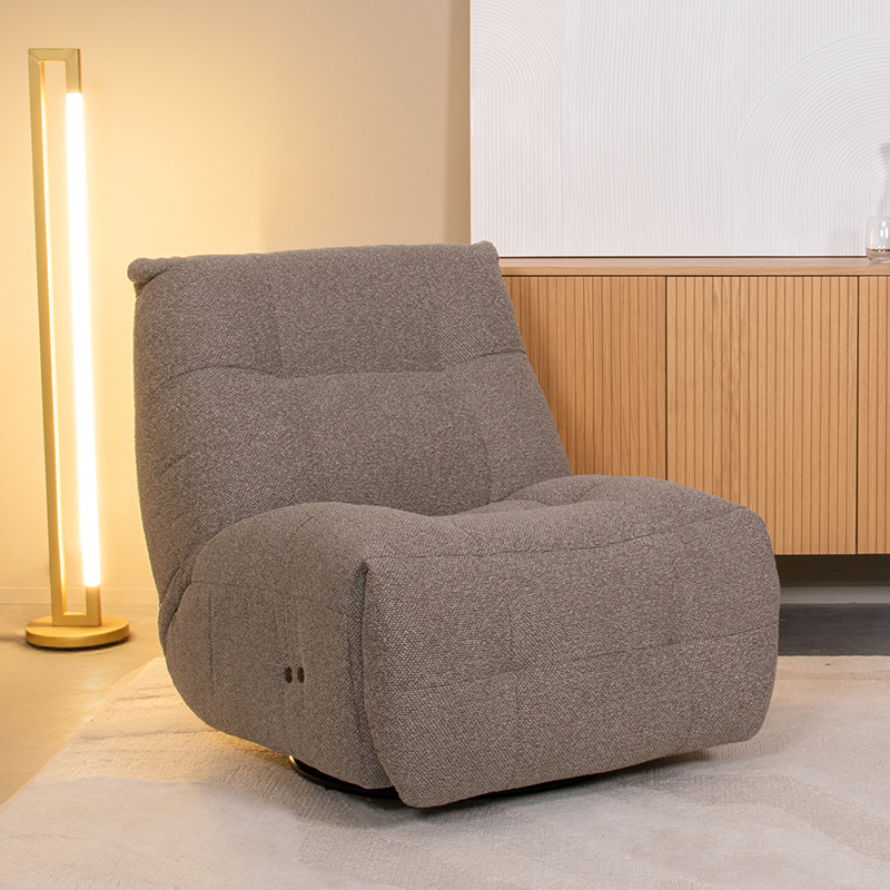 Fauteuil Relax and Recharge - Elektrisch - Zonder armleuning - Mushroom - Royal Boucle - Landelijk - LABEL51