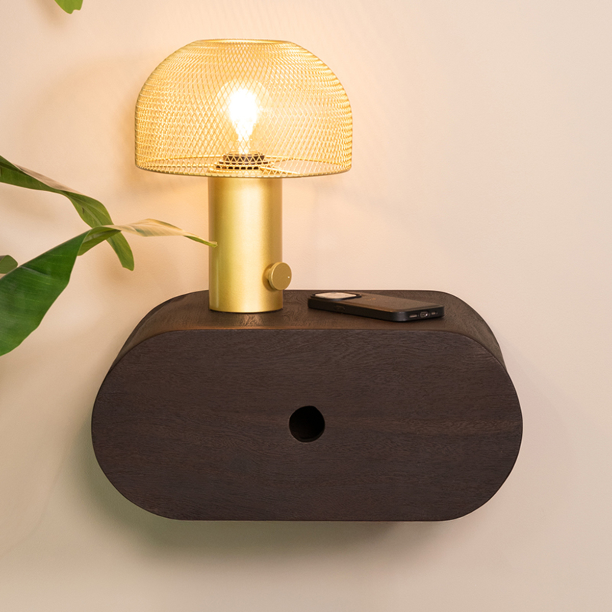 Wandplanken Rise - Espresso - Mangohout - LABEL51