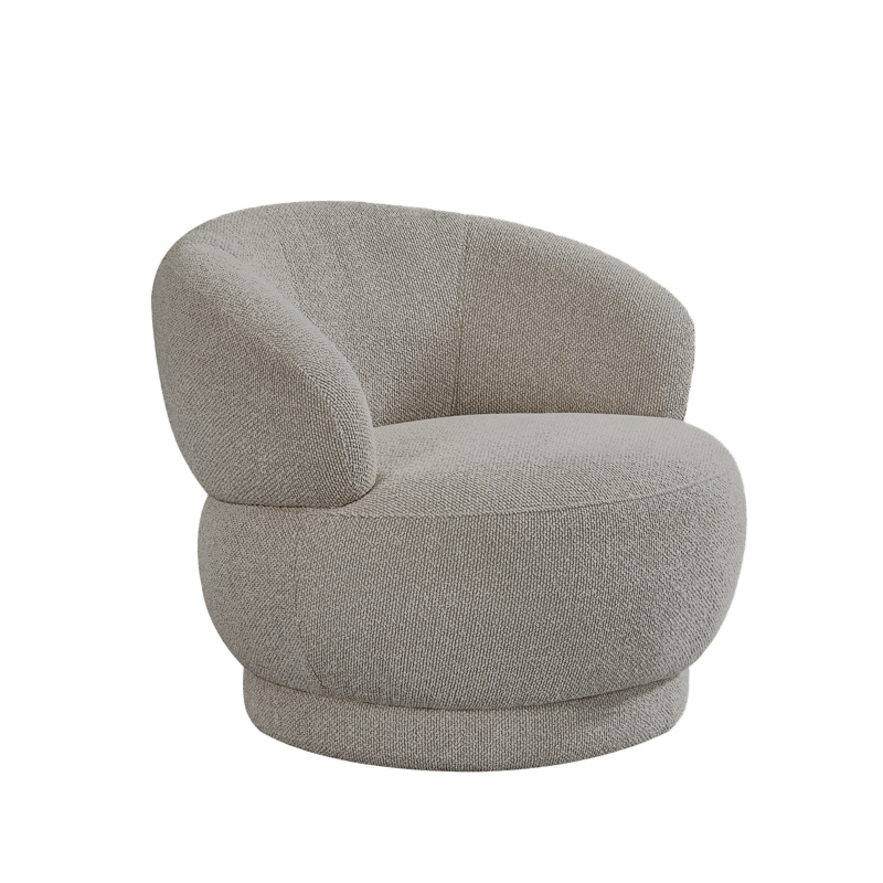 Fauteuil Alvito - Zonder armleuning - Mushroom - Royal Boucle - Landelijk - LABEL51