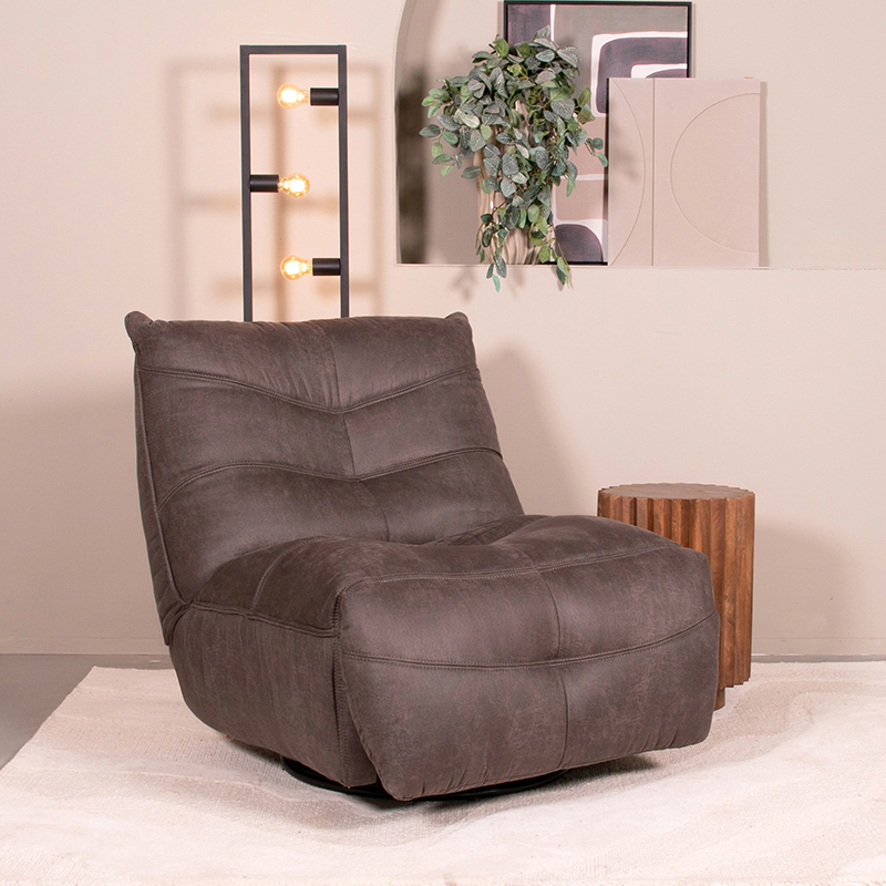Fauteuil Powernap Station - Elektrisch - Zonder armleuning - Antraciet - Micro Suede - Modern - LABEL51