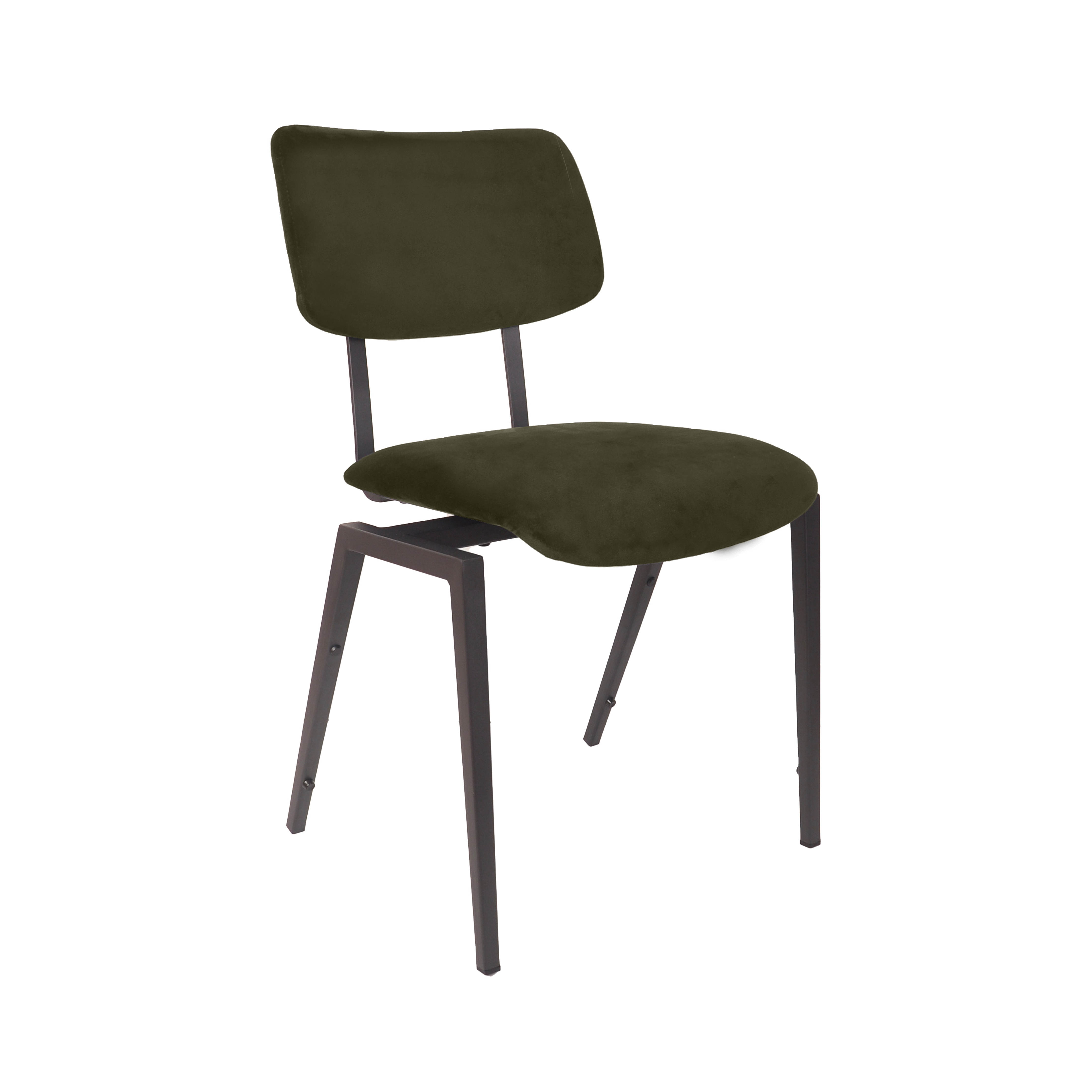 Eetkamerstoel Stapelbaar - Zonder armleuning - Hunter - Fluweel - Industrieel - LABEL51