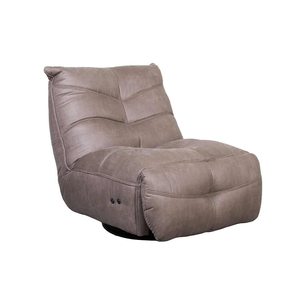 Fauteuil Powernap Station - Elektrisch - Zonder armleuning - Taupe - Micro Suede - Modern - LABEL51