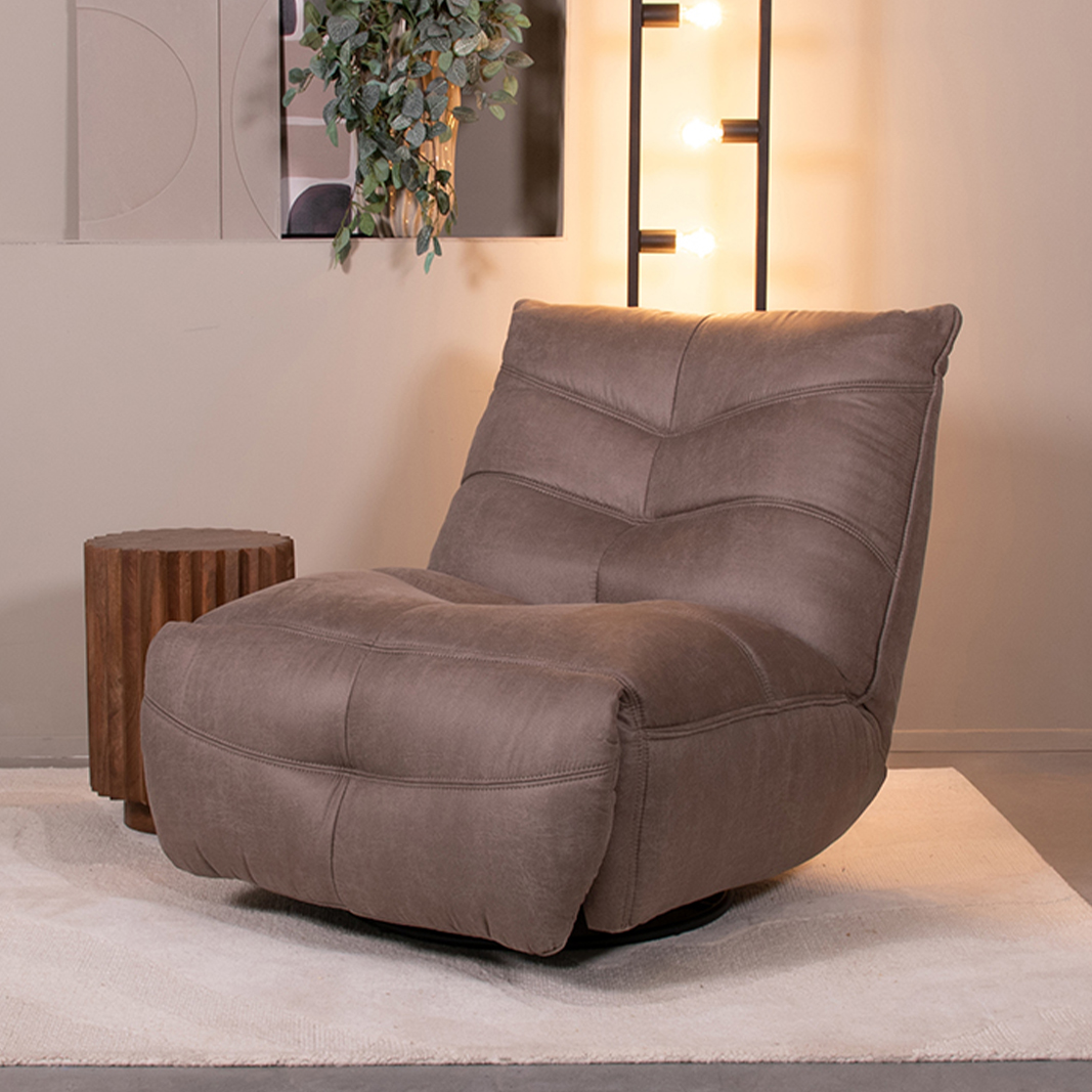 Fauteuil Powernap Station - Elektrisch - Zonder armleuning - Taupe - Kunstleder - LABEL51