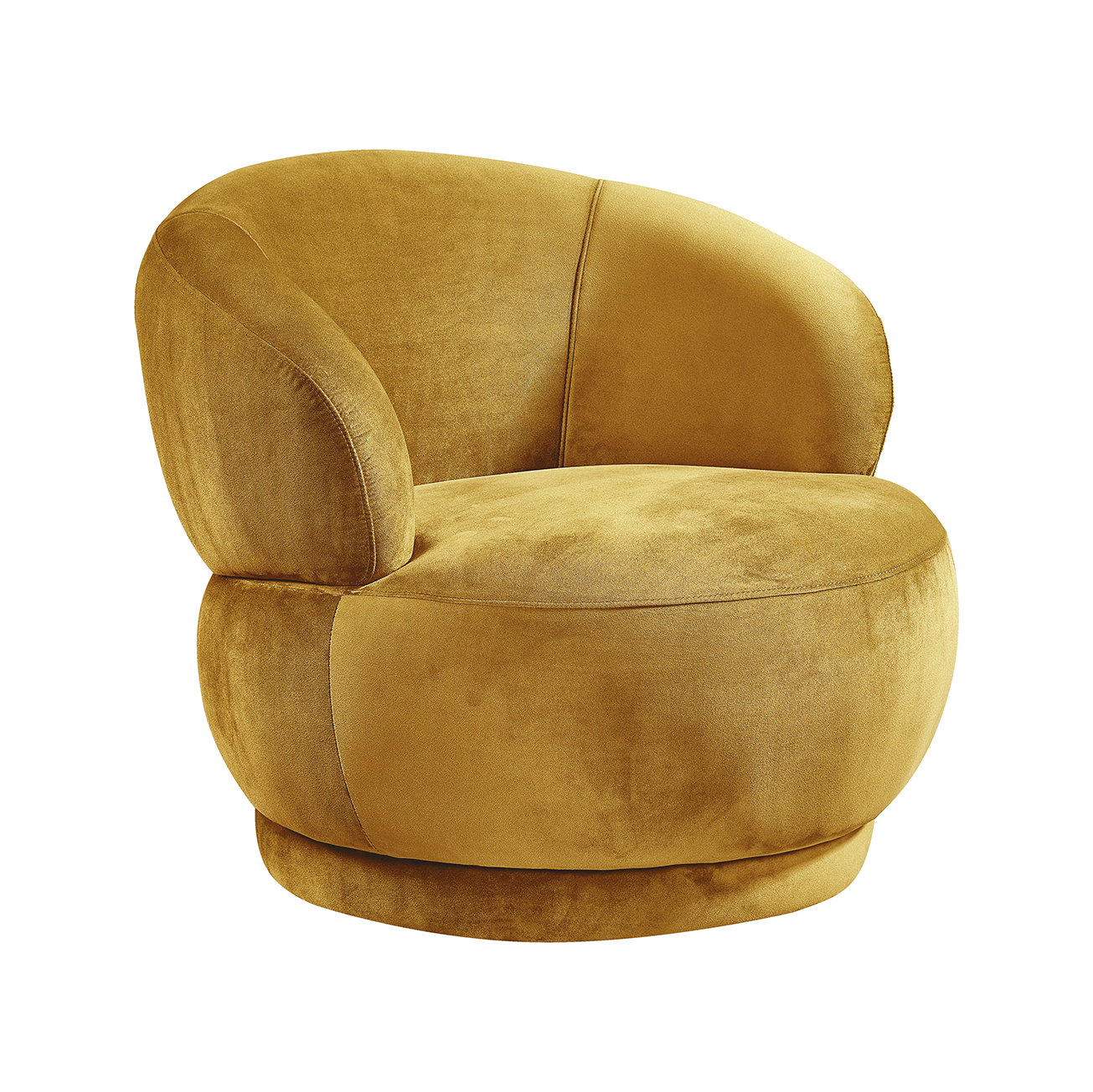 Fauteuil Lobby - Zonder armleuning - Oker - Fluweel - LABEL51