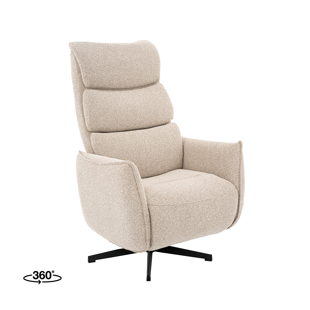 Fauteuil Goteborg - Elektrisch - Zonder armleuning - Naturel Beige - Royal Boucle - Landelijk - LABEL51