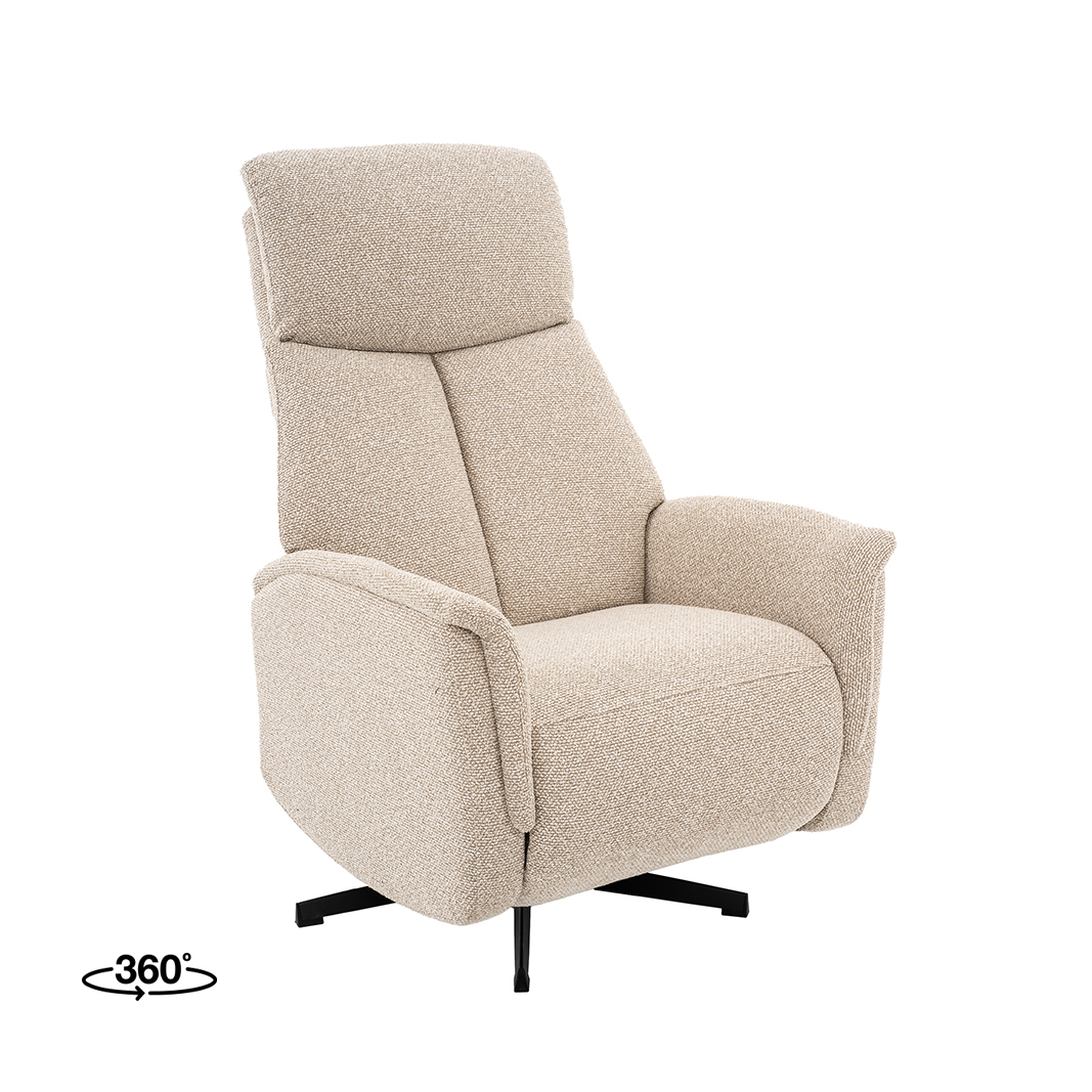 Fauteuil Aarhus - Elektrisch - Zonder armleuning - Naturel Beige - Royal Boucle - Landelijk - LABEL51