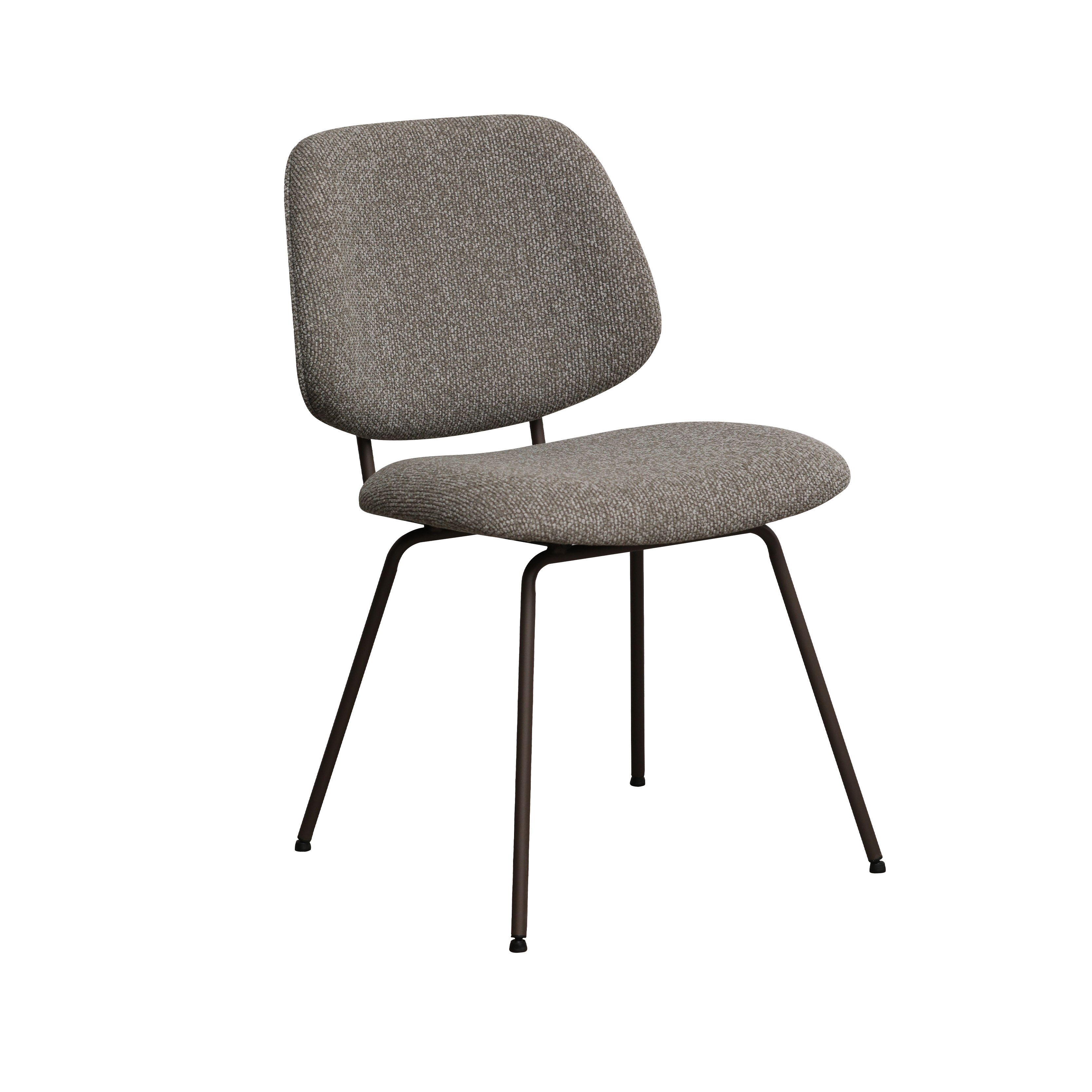 Eetkamerstoel Ravenna - Zonder armleuning - Mushroom - Royal Boucle - LABEL51