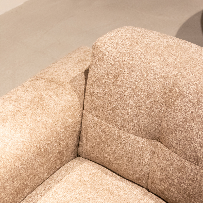 Hoekbank Danio - Rechts Voorstaand - Taupe - Chenille - DOK 2 Exclusive