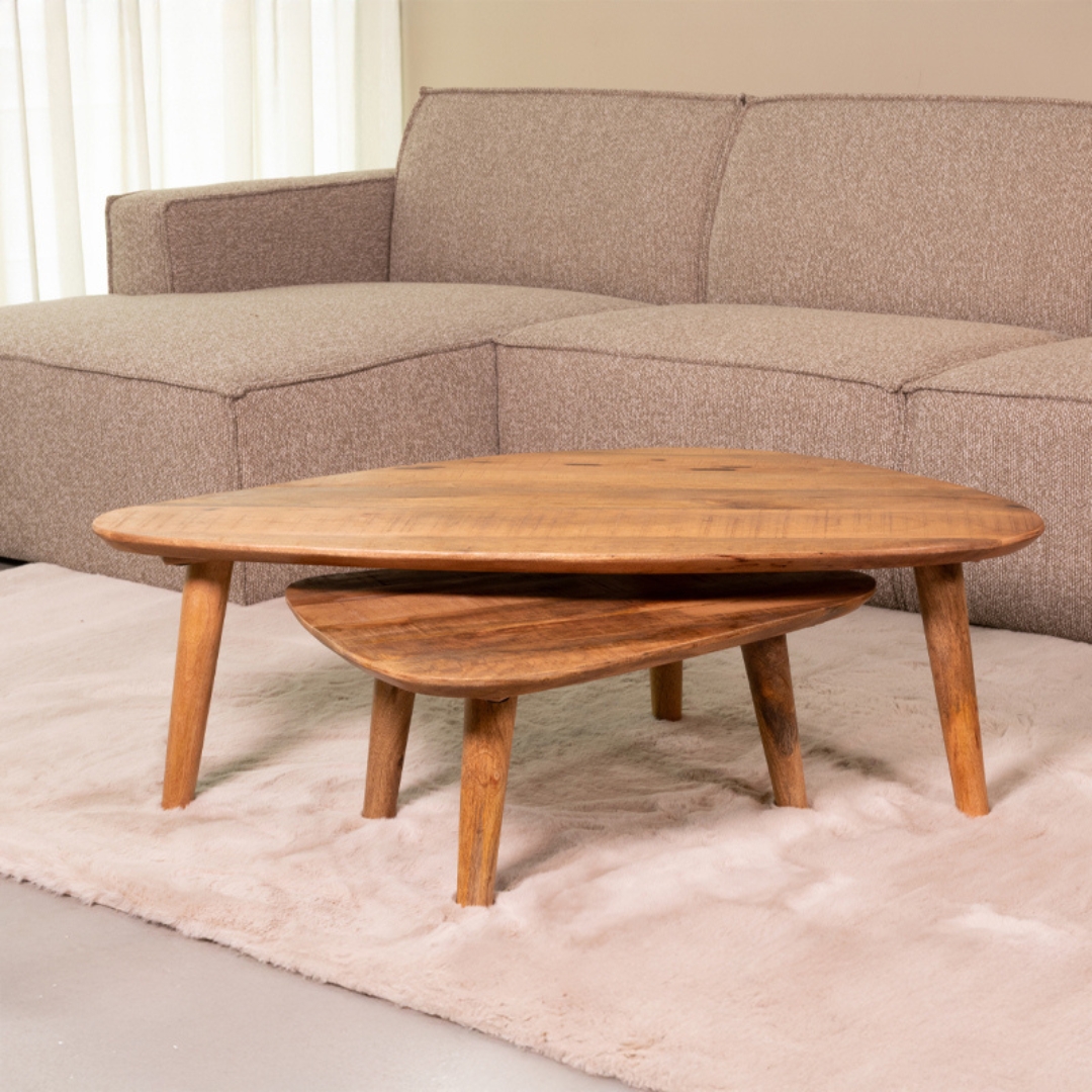 Salontafel Gregg - Naturel - Mangohout - Japandi - LABEL51