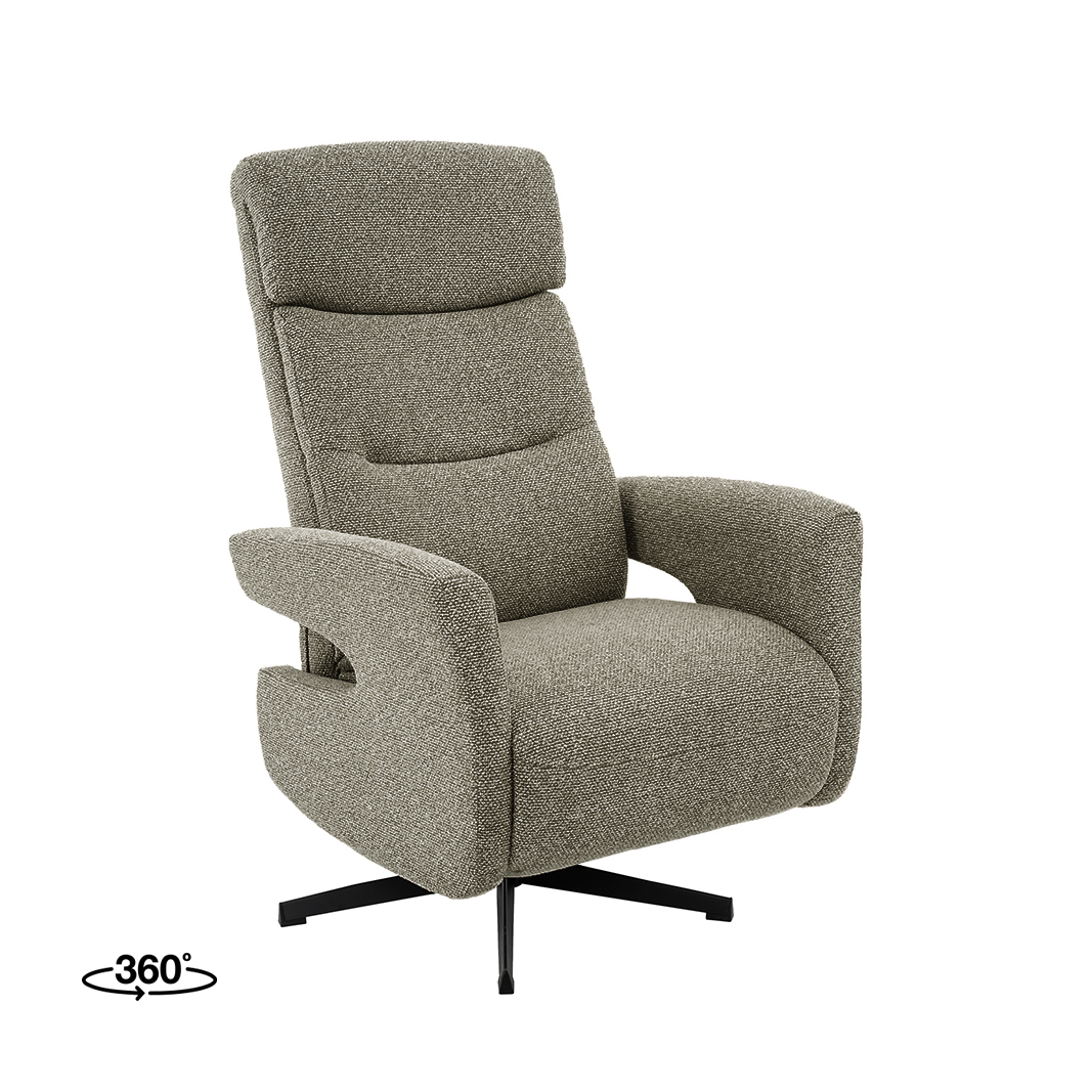 Fauteuil Tampere - Elektrisch - Zonder armleuning - Mushroom - Royal Boucle - Landelijk - LABEL51