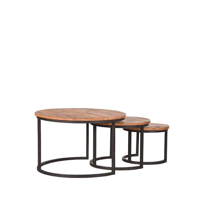 Salontafel Trio - Rough - Mangohout - DOK 2 Exclusive