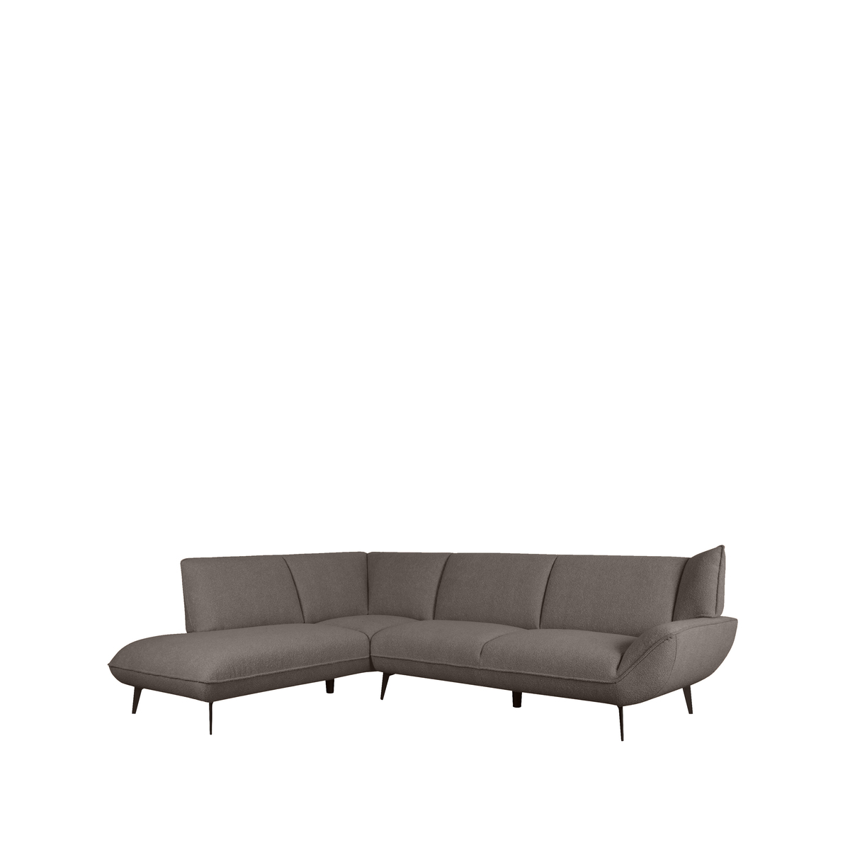 Hoekbank Pesaro - Bruin - Boucle - Landelijk - LABEL51