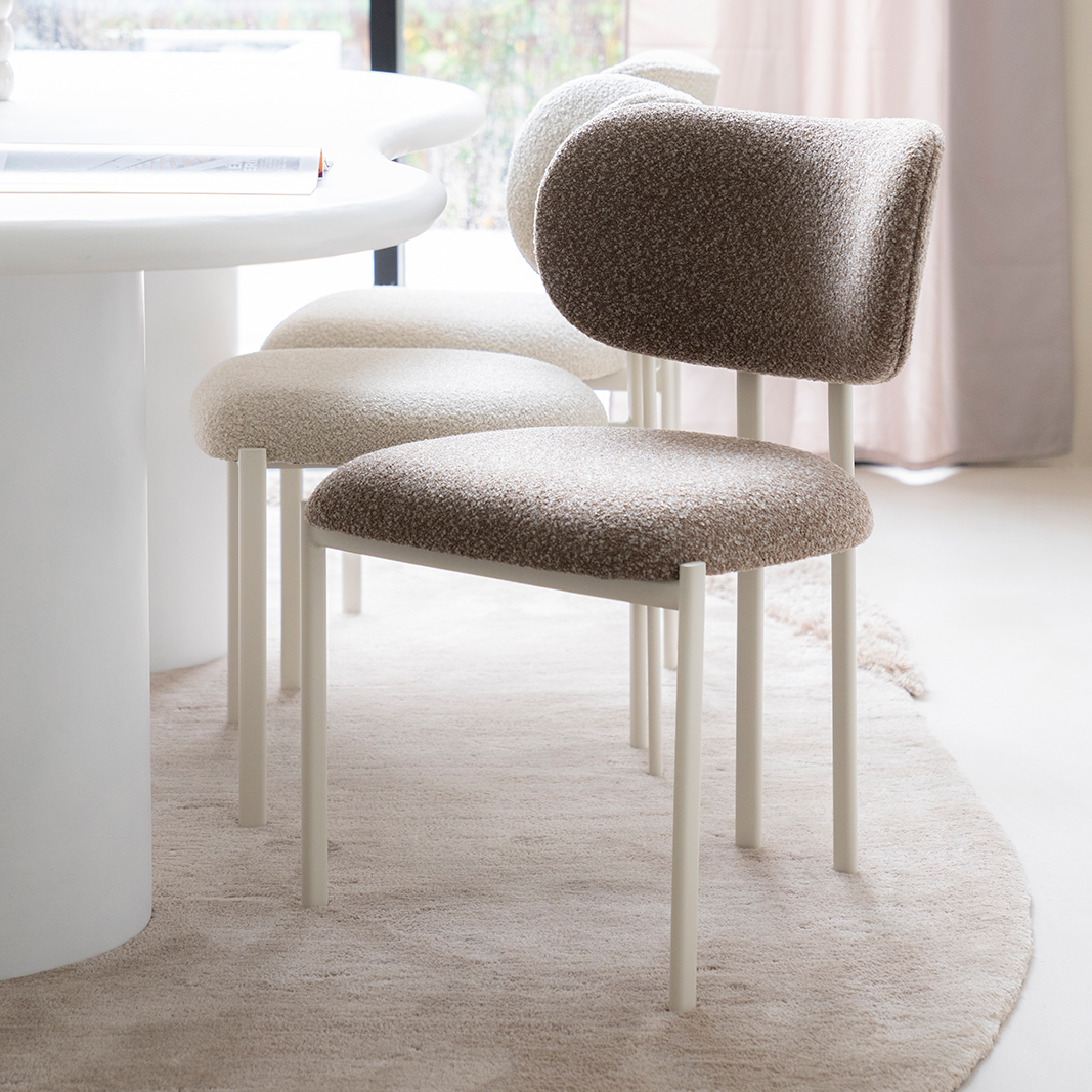 Eetkamerstoel Daybreak - Bruin - Stof - By Boo