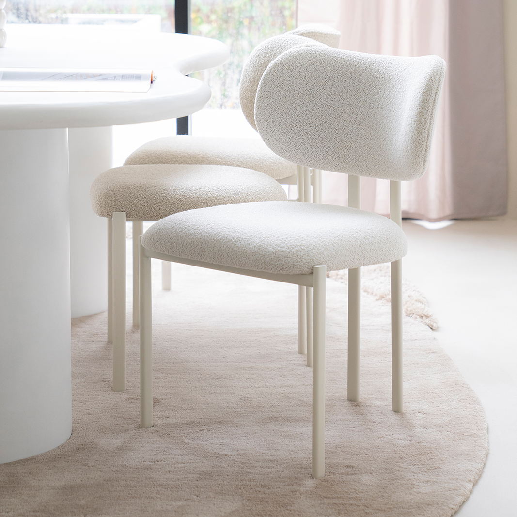 Eetkamerstoel Daybreak - Beige - Stof - By Boo