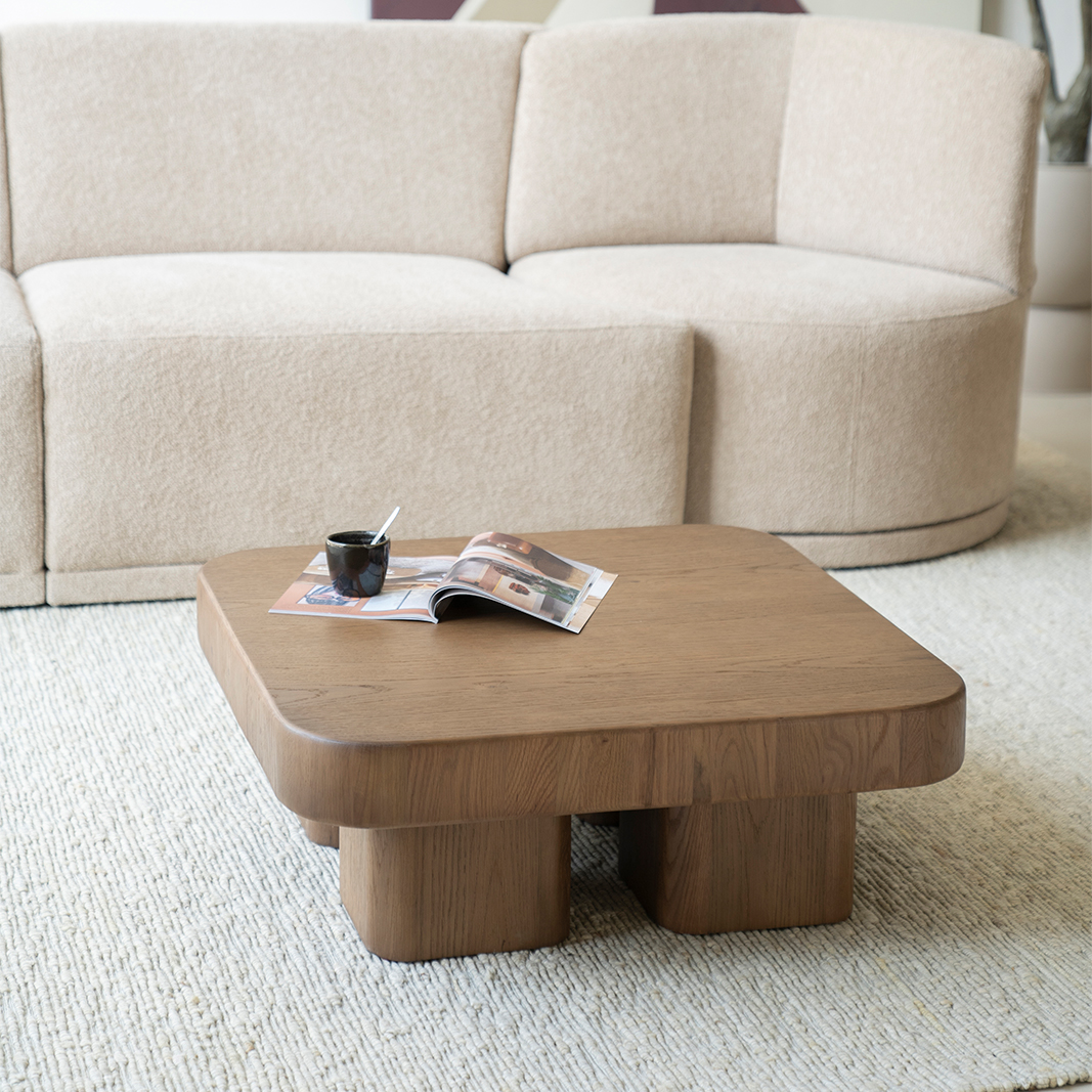 Salontafel Harmonie - Bruin - Eikenhout & eiken fineer - Eleonora