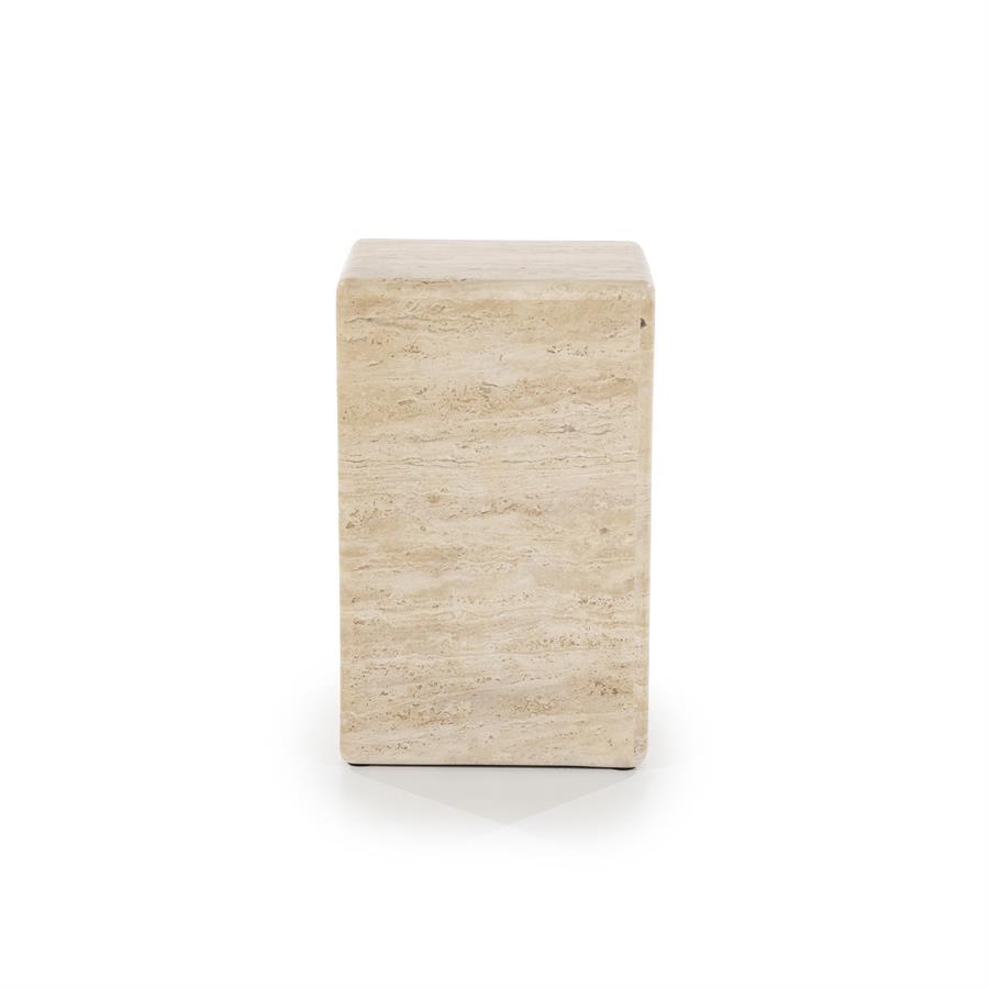 Bijzettafel Donta - Bruin - Travertin - Eleonora