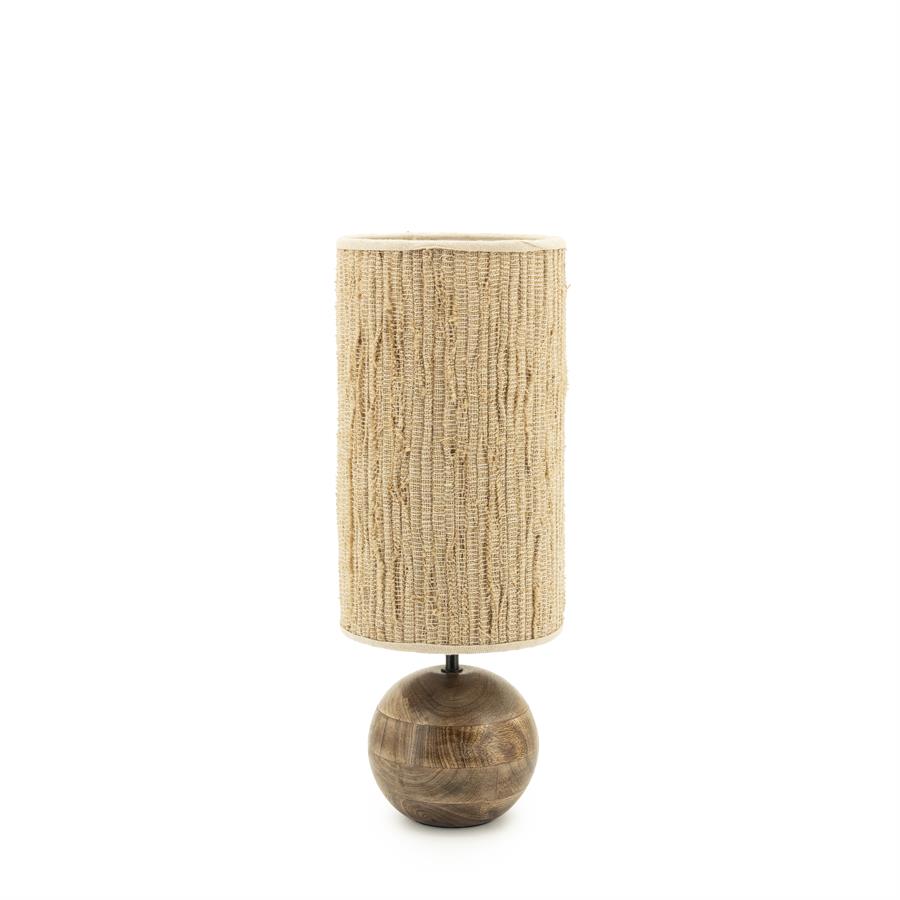 Tafellamp Gadja - Natuurlijk - Hout & Jute - 21x21x54,5 cm - By Boo