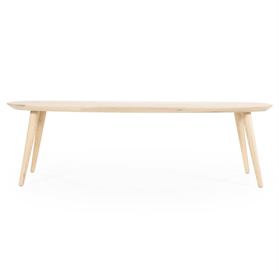 Eetkamertafel Elijah - Naturel - Eikenhout & eiken fineer - Eleonora