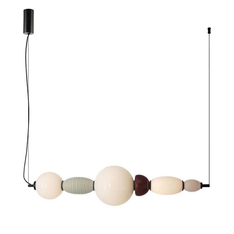 Hanglamp Garca - Veelkleurig - Keramiek & Glas & IJzer - 89x20x144 cm - By Boo