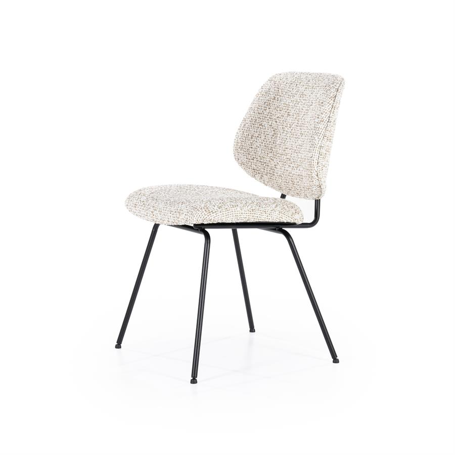 Eetkamerstoel Jon - Beige - Stof - Eleonora